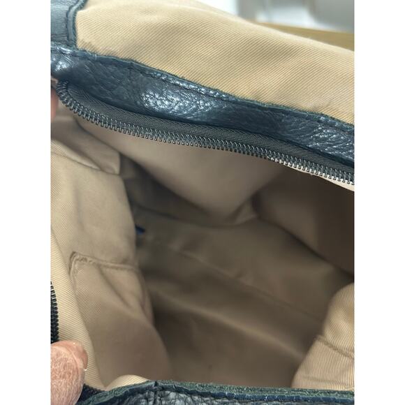 American Leather Company Bag Black Genuine Leather Preppy School Backpack - Picture 9 of 12